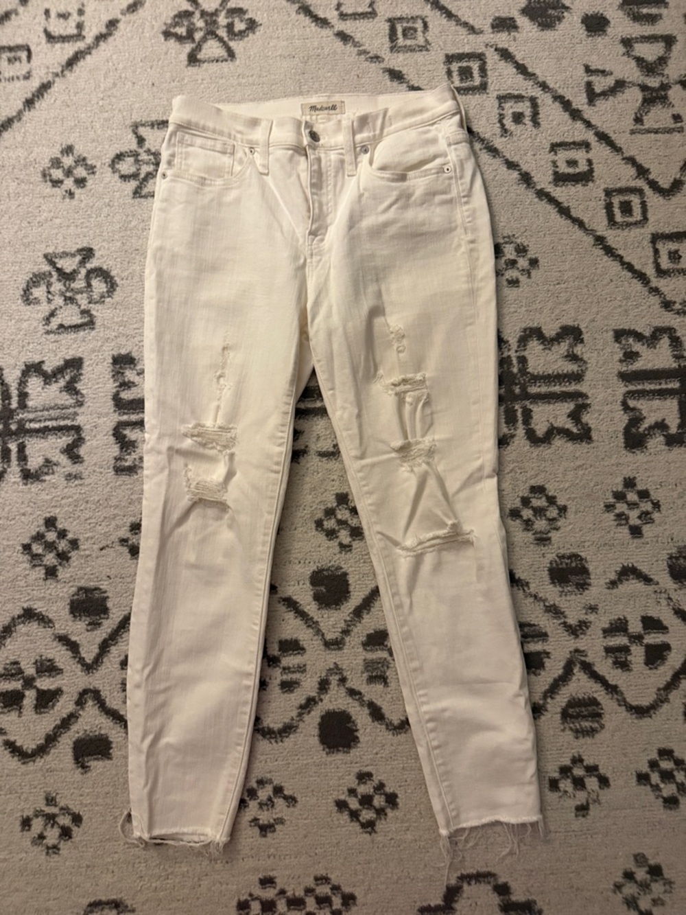 Madewell High-Rise Skinny Crop Distressed Jean